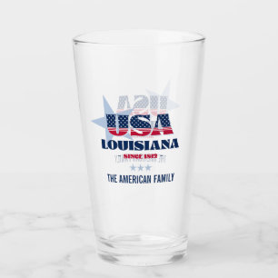 Louisiana Patriotic Pride Personalisiert Glas