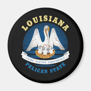 LOUISIANA PELICAN STAAT FLAG MAGNET