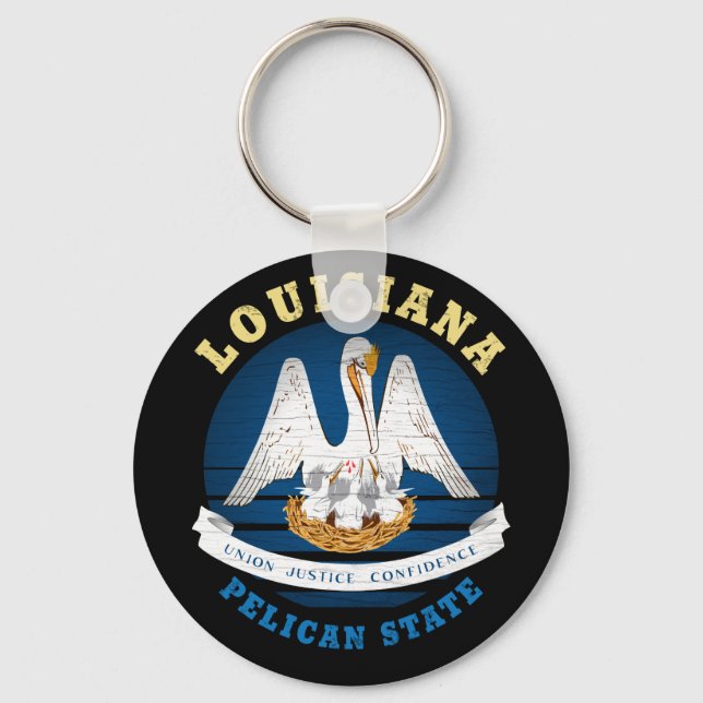 LOUISIANA PELICAN STAAT FLAG SCHLÜSSELANHÄNGER (Vorderseite)