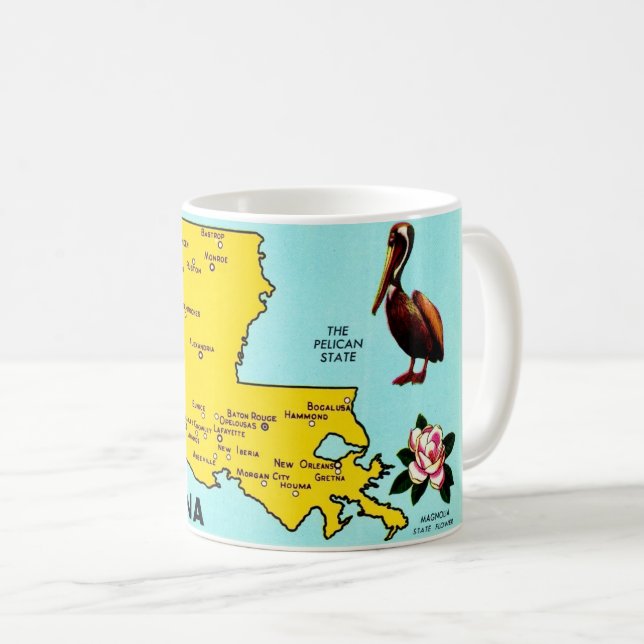 Louisiana - Pelican Staat Tasse (VorderseiteRechts)