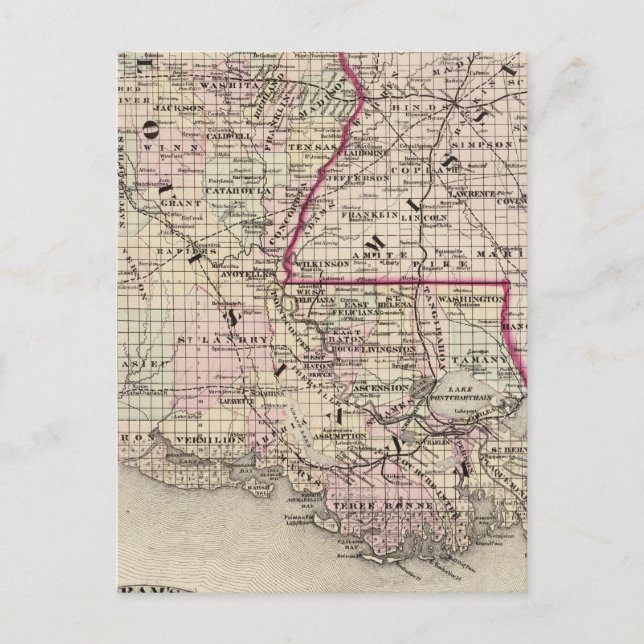 Louisiana Postkarte (Vorderseite)