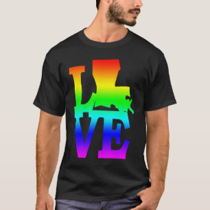Louisiana Pride USA Staat Liebe Karte T-Shirt