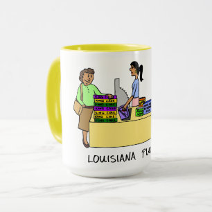 Louisiana Purchase Fun Mardi Gras Cartoon Spaß Co Tasse