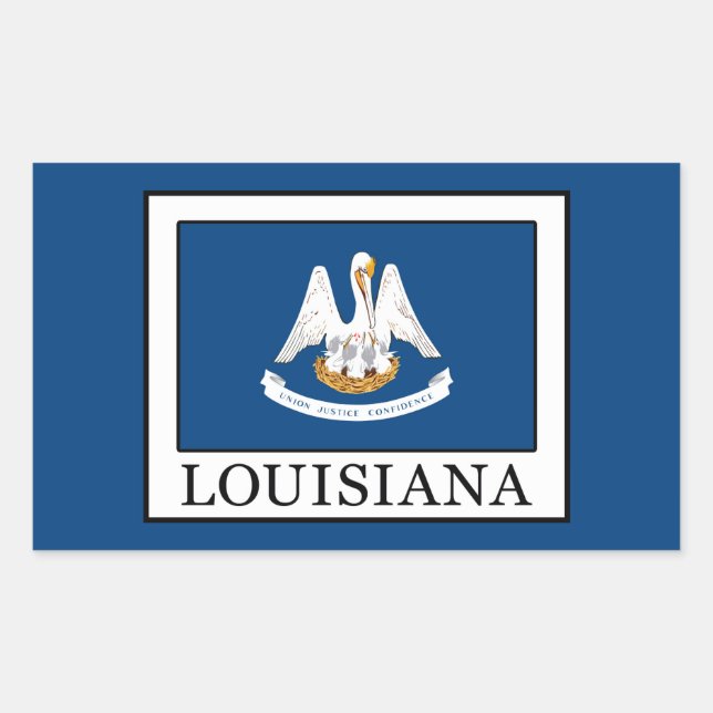 Louisiana Rechteckiger Aufkleber (Vorderseite)