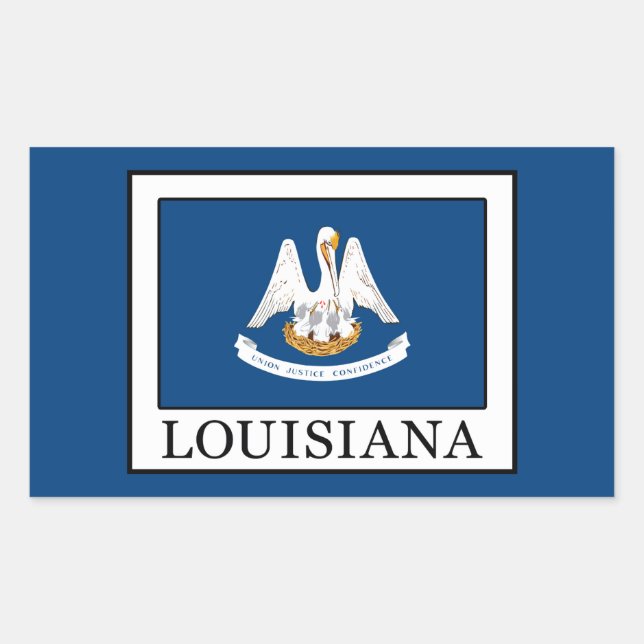 Louisiana Rechteckiger Aufkleber (Vorderseite)