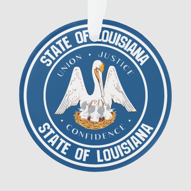 Louisiana Round Emblem Ornament (Vorderseite)