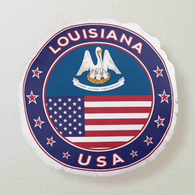 Louisiana Rundes Kissen (Vorderseite)