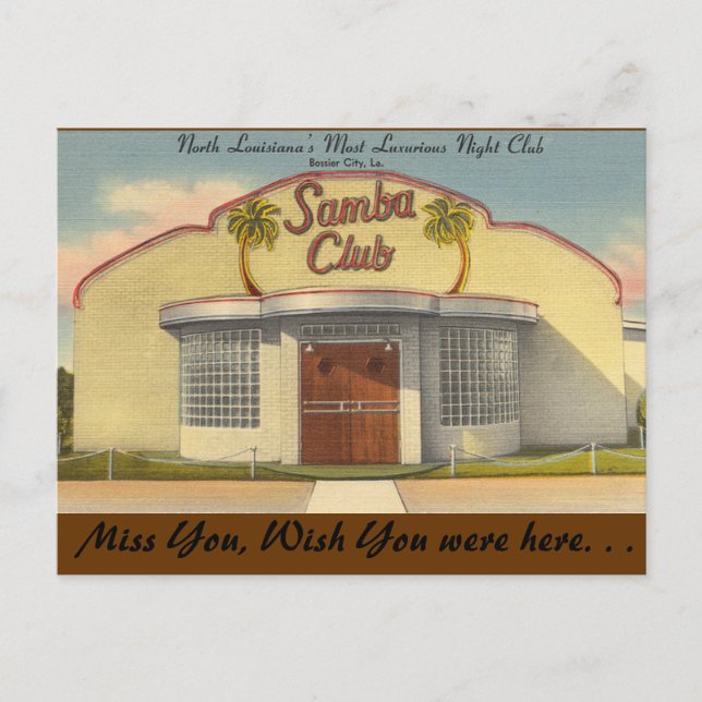 Louisiana, Samba Club, Bossier City Postkarte (Vorderseite)