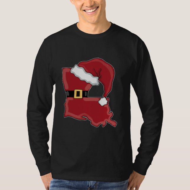 Louisiana Santa Sublimation Louisiana Christmas  T-Shirt (Vorderseite)