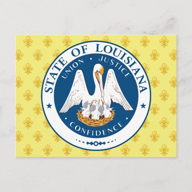 Louisiana Siegel Postkarte (Vorderseite)