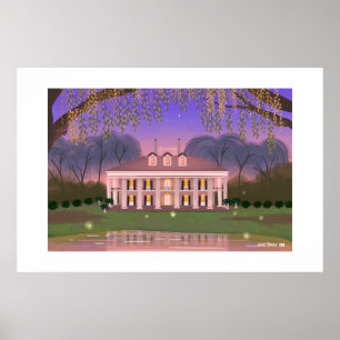 Louisiana Southern Mansion House Großdruck Poster