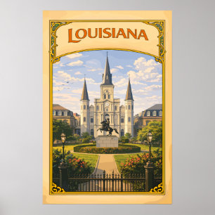 Louisiana St. Louis Kathedrale Vintage Poster