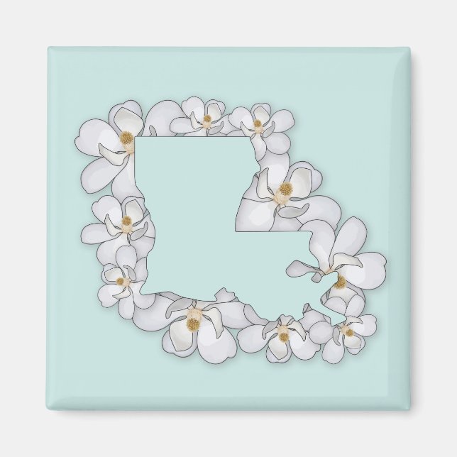 Louisiana Staat Blume Magnet (Vorne)