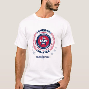 Louisiana Staat Circle Einzigartiges Souvenir Weiß T-Shirt
