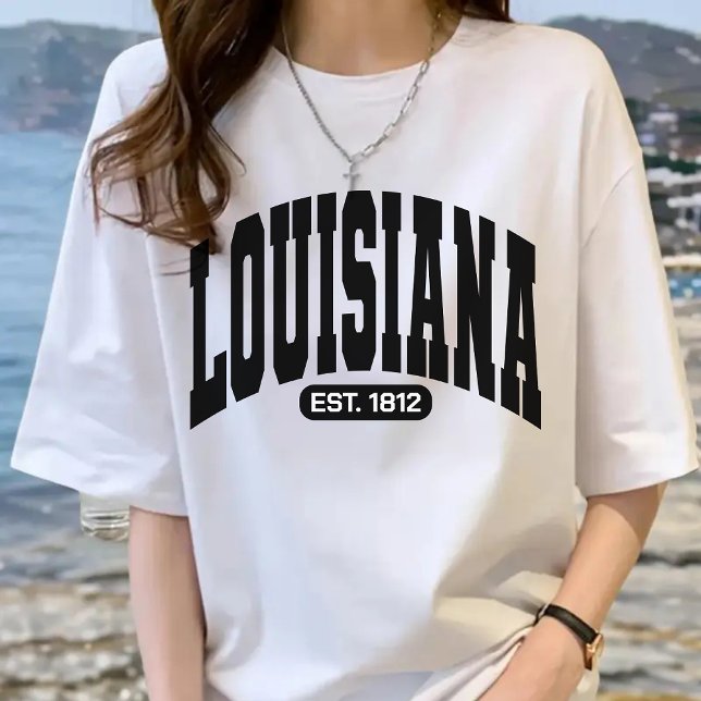Louisiana Staat Football Shirt für Frauen und Männ (ouisiana shirt, vintage louisiana shirt, usa states shirt, patriotic gift, usa home state shirt)