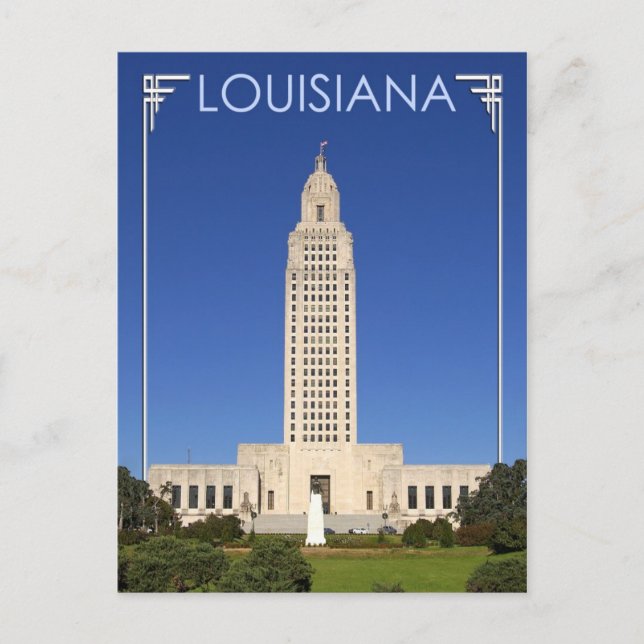 Louisiana Staat Hauptstadt Gebäude, Baton Rouge Postkarte (Vorderseite)