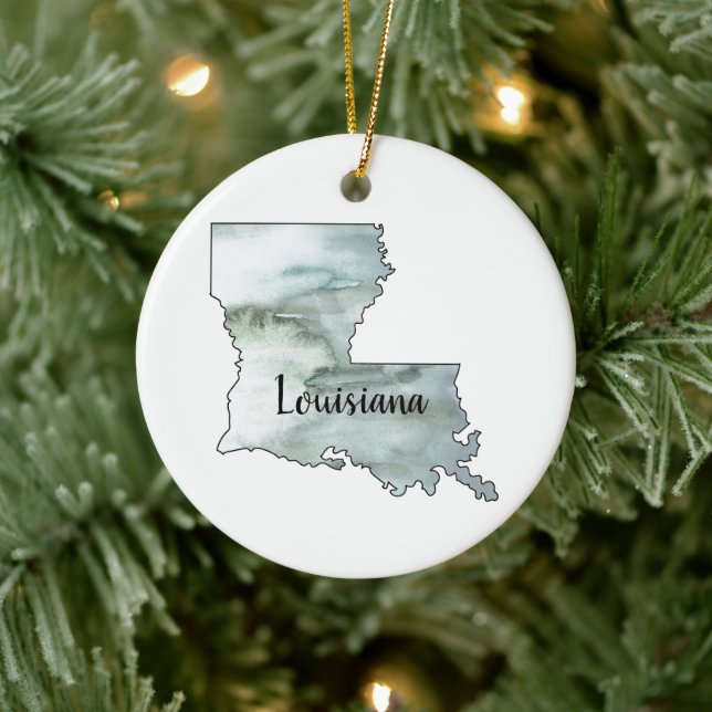 Louisiana Staat Illustration Keramik Ornament (Baum)