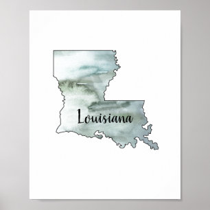 Louisiana Staat Illustration Malerei Poster