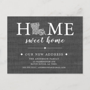 LOUISIANA Staat Moving Announcement Post Card Ankündigungspostkarte