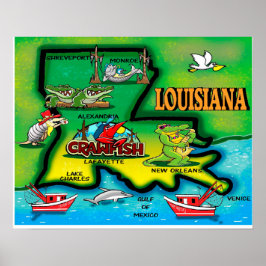 Louisiana Staat Poster