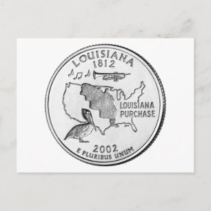 Louisiana Staat Quarter Postkarte