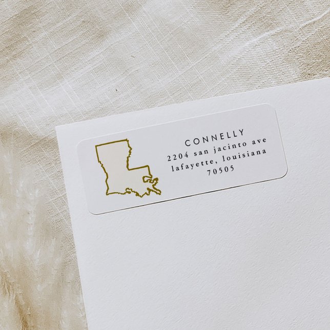 Louisiana Staat Rücksendeadressen-Aufkleber (Louisiana state return address labels.)
