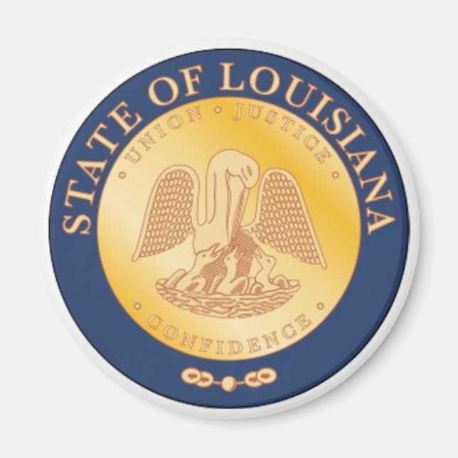 Louisiana Staat Siegel Magnet (Vorne)