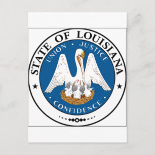 Louisiana Staat Siegel Postkarte