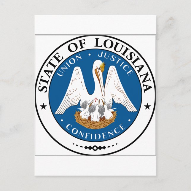 Louisiana Staat Siegel Postkarte (Vorderseite)