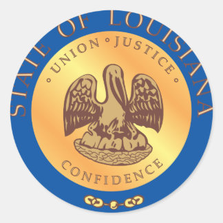 Louisiana Staat Siegel Runder Aufkleber
