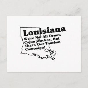 Louisiana Staat Slogan Postkarte