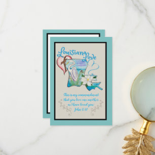 Louisiana Staat Wasserfarbene Karten