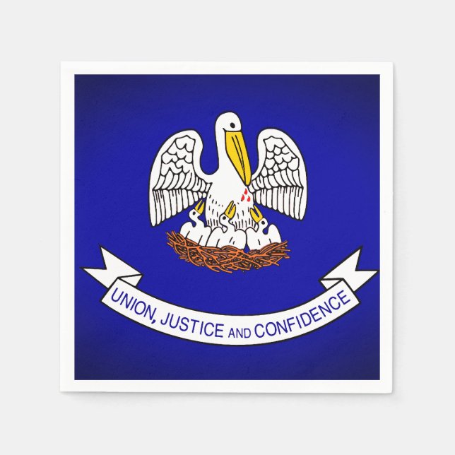 Louisiana Staatliches Flag Papier Partys Napkins Serviette (Vorderseite)