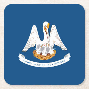 Louisiana-Staats-Flaggen-Entwurf Rechteckiger Pappuntersetzer