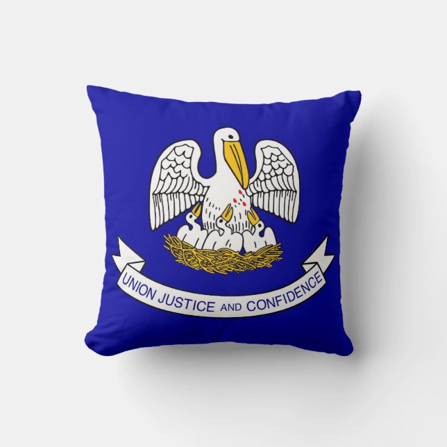 Louisiana Staatsflagge Amerikanischer MoJo Pillow Kissen (Vorderseite)