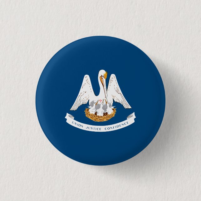 Louisiana Staatsflagge USA Button (Vorderseite)