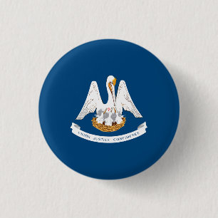 Louisiana Staatsflagge USA Button