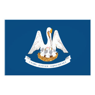 Louisiana Staatsflagge USA Fotodruck