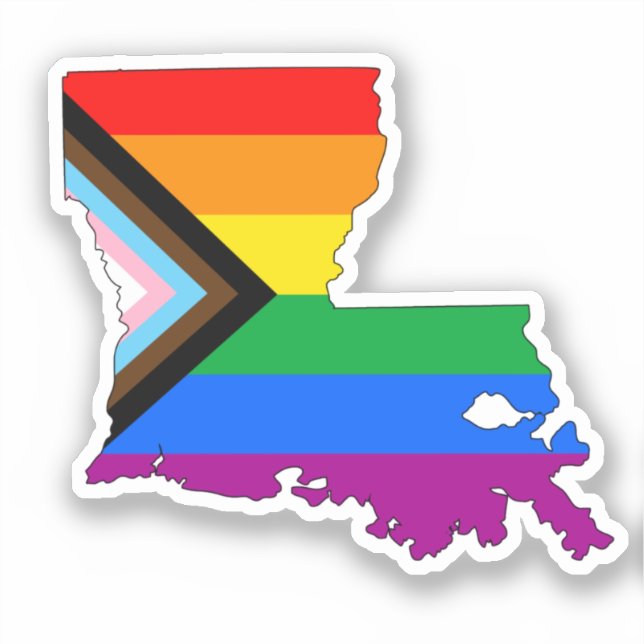 Louisiana Staatsstolz LGBTQ Progress Prix Aufkleber (Vorderseite)