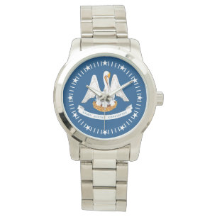 Louisiana State Flag Star Dial Design Armbanduhr