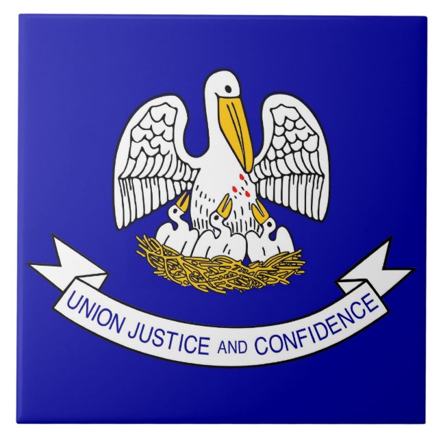 Louisiana State Flag Tile Fliese (Vorderseite)