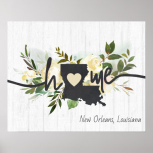 Louisiana State Personalisiert Ihre Heimatstadt Ru Poster