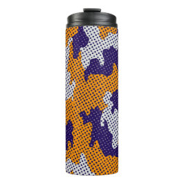 Louisiana State Purple Gold Stylish Camo Pattern Thermosbecher