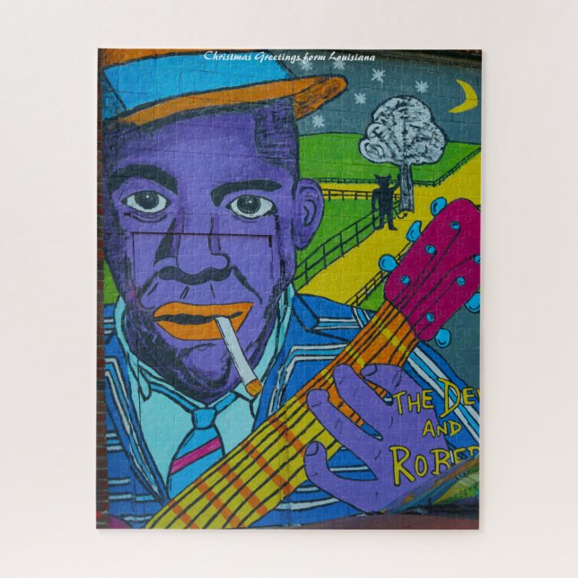 Louisiana Street Art.Christmas Grüße Puzzle (Vertikal)