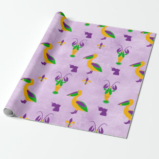 Louisiana Themed Mardi Gras Geschenkpapier