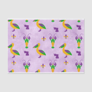 Louisiana Themed Mardi Gras Seidenpapier