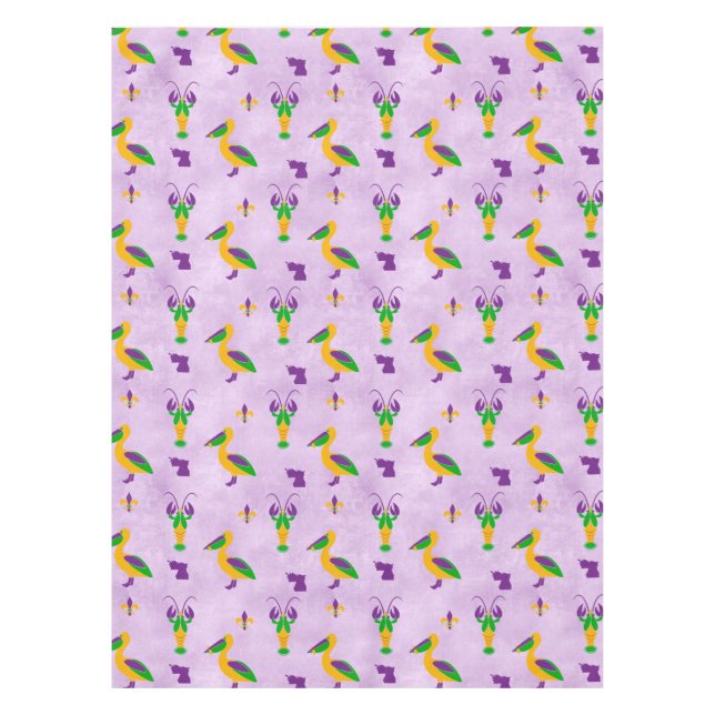 Louisiana Themed Mardi Gras Tischdecke (Vorderseite)
