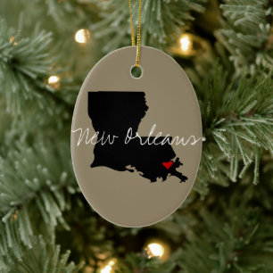 Louisiana Town Keramik Ornament