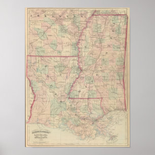 Louisiana und Mississippi 3 Poster