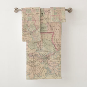 Louisiana und Mississippi Badhandtuch Set